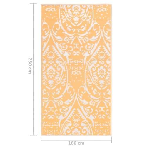 Vanjski tepih narančasto-bijeli 160 x 230 cm PP Cijena