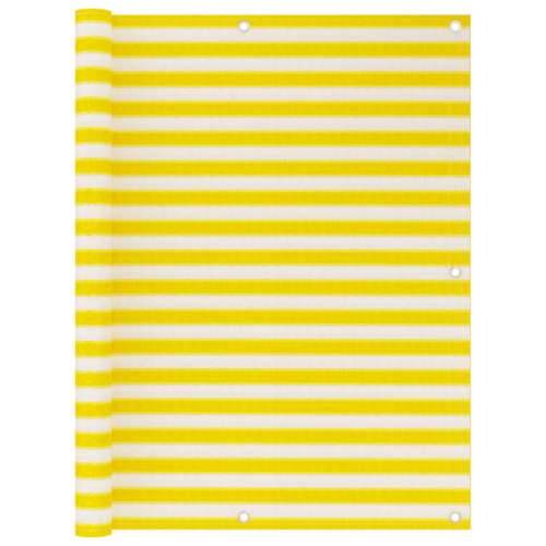 Balkonski zastor žuto-bijeli 120 x 500 cm HDPE - Žuta i bijela 120 x 500 cm Cijena