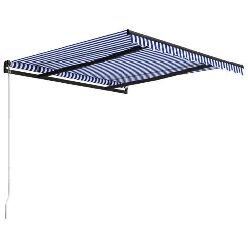 Tenda na ručno uvlačenje 300 x 250 cm plavo-bijela - Plava i bijela 300 x 250 cm 1 Cijena