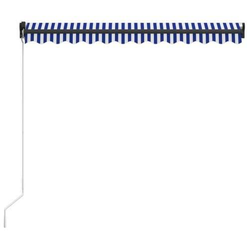 Tenda na ručno uvlačenje 300 x 250 cm plavo-bijela - Plava i bijela 300 x 250 cm 1 Cijena