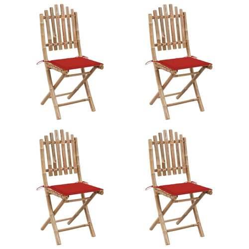 5-dijelni sklopivi vrtni blagovaonski set od bambusa - Crvena 40 x 40 x 4 cm 4 Cijena