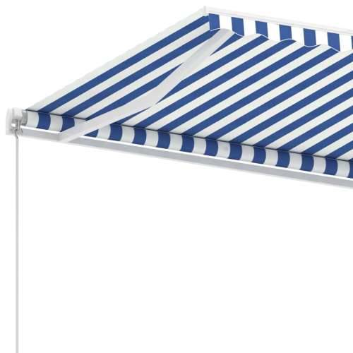 Samostojeća tenda na ručno uvlačenje 400 x 300 cm plavo-bijela Cijena