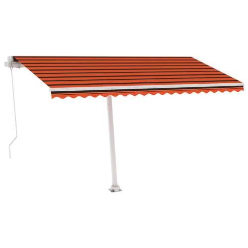 Samostojeća tenda ručno uvlačenje 400 x 300 cm narančasto-smeđa Cijena