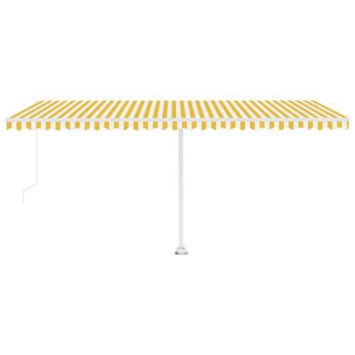 Samostojeća tenda na ručno uvlačenje 500 x 350 cm žuto-bijela - Žuta i bijela 500 x 350 cm 1 Cijena