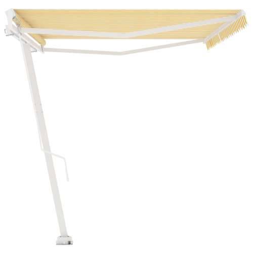 Samostojeća tenda na ručno uvlačenje 500 x 350 cm žuto-bijela - Žuta i bijela 500 x 350 cm 1 Cijena