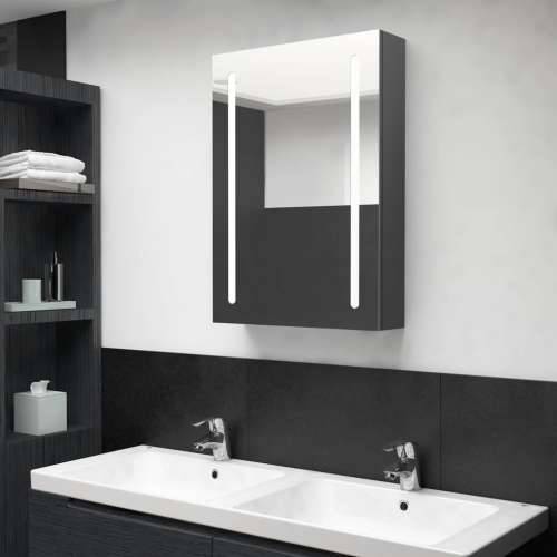 LED kupaonski ormarić s ogledalom sivi 50 x 13 x 70 cm - Siva 50 x 13 x 70 cm 1 Cijena