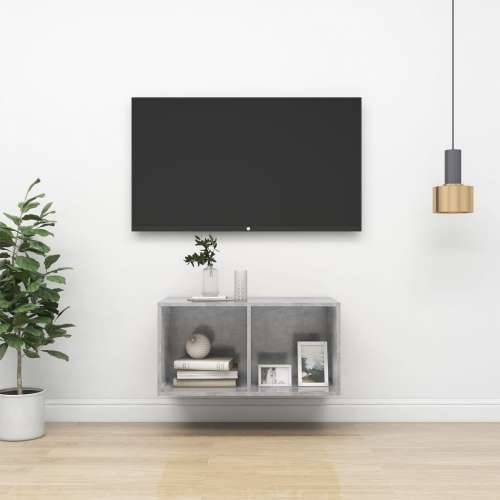 Zidni TV ormarić boja betona 37x37x72 cm od konstruiranog drva - Beton siva 1 72 cm Cijena