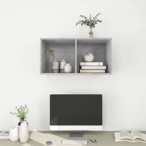Zidni TV ormarić boja betona 37x37x72 cm od konstruiranog drva - Beton siva 1 72 cm Cijena