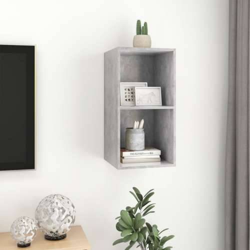 Zidni TV ormarić boja betona 37x37x72 cm od konstruiranog drva - Beton siva 1 72 cm Cijena