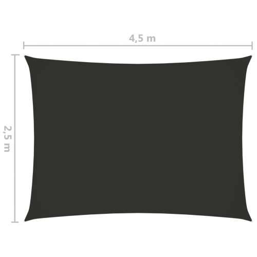Jedro protiv sunca od tkanine pravokutno 2,5 x 4,5 m antracit Cijena