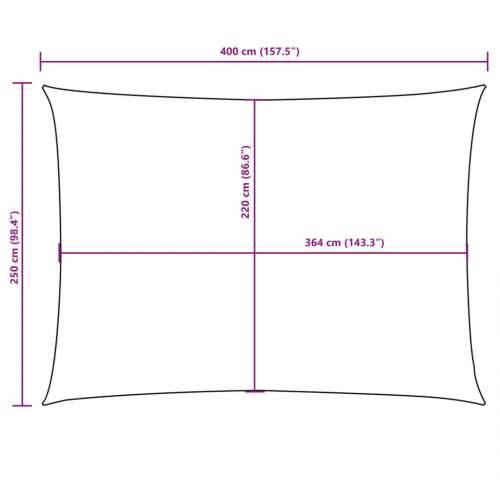 Jedro za zaštitu od sunca od tkanine Oxford pravokutno 2,5x4 m bijelo - Bijela 2.5 x 4 m 1 Cijena