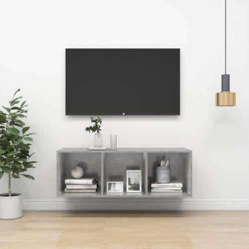 Zidni TV ormarić boja betona 37x37x107 cm od konstruiranog drva - Beton siva 1 107 cm Cijena
