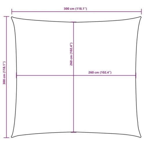 Jedro za zaštitu od sunca od tkanine četvrtasto 3 x 3 m bež - Bež 3 x 3 m 1 Cijena