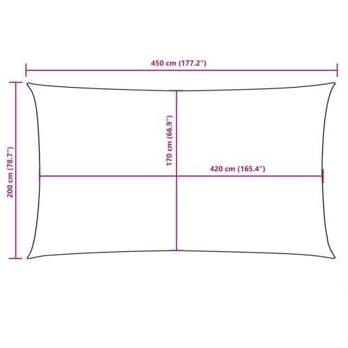 Jedro za zaštitu od sunca od tkanine Oxford pravokutno 2 x 4,5 m bež - Bež 2 x 4.5 m 1 Cijena