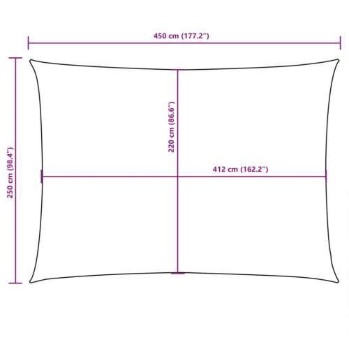 Jedro za zaštitu od sunca od tkanine Oxford pravokutno 2,5 x 4,5 m bež - Bež 2.5 x 4.5 m 1 Cijena