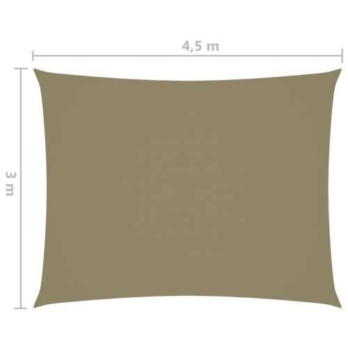 Jedro protiv sunca od tkanine Oxford pravokutno 3 x 4,5 m bež Cijena