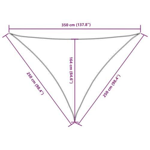 Jedro za zaštitu od sunca od tkanine trokutasto 2,5 x 2,5 x 3,5 m bež - Bež 2.5 x 2.5 x 3.5 m 1 Cijena