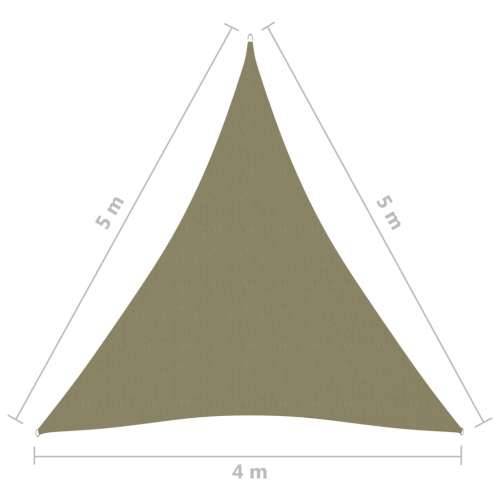 Jedro protiv sunca od tkanine Oxford trokutasto 4 x 5 x 5 m bež Cijena