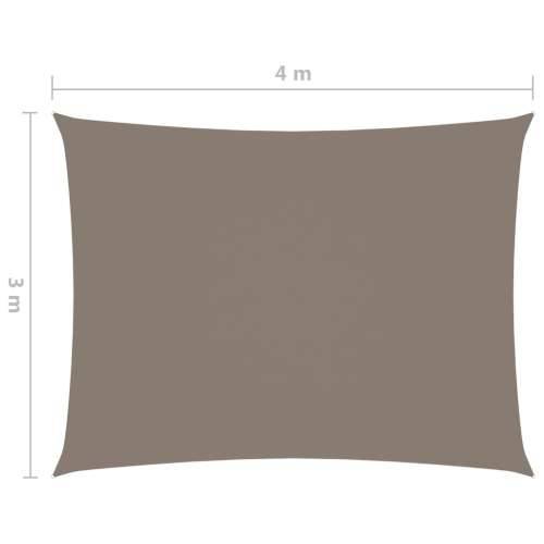 Jedro protiv sunca od tkanine pravokutno 3 x 4 m smeđe-sivo Cijena