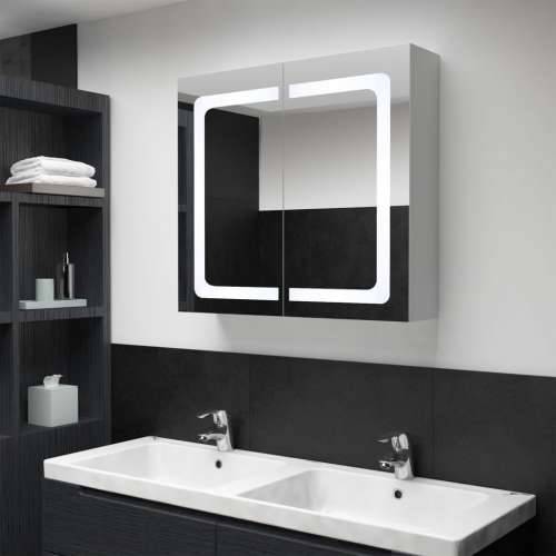 LED kupaonski ormarić s ogledalom 80 x 12,2 x 68 cm Cijena