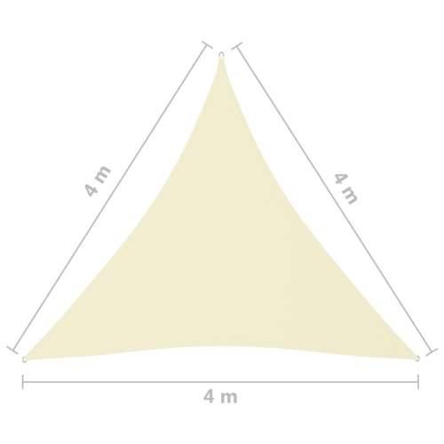 Jedro protiv sunca od tkanine Oxford trokutasto 4x4x4 m krem Cijena