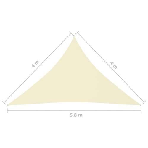 Jedro protiv sunca od tkanine Oxford trokutasto 4x4x5,8 m krem Cijena