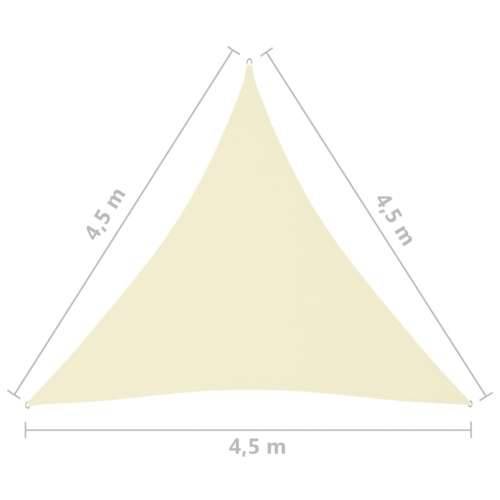 Jedro protiv sunca od tkanine trokutasto 4,5 x 4,5 x 4,5 m krem Cijena