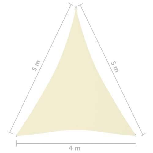 Jedro protiv sunca od tkanine Oxford trokutasto 4x5x5 m krem Cijena