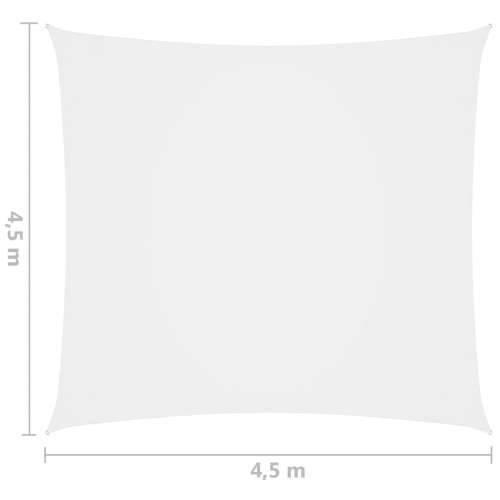 Jedro protiv sunca od tkanine četvrtasto 4,5 x 4,5 m bijelo Cijena