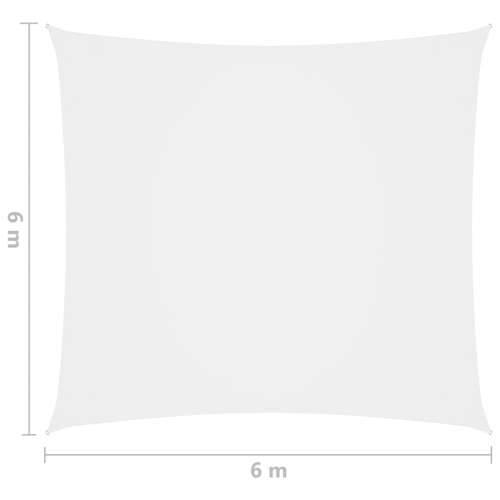 Jedro za zaštitu od sunca od tkanine četvrtasto 6 x 6 m bijelo Cijena