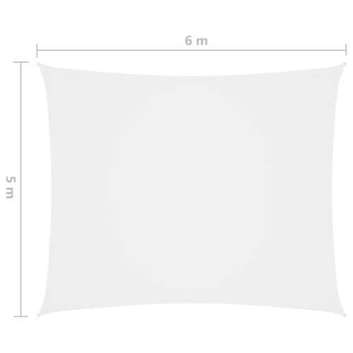 Jedro protiv sunca od tkanine Oxford pravokutno 5 x 6 m bijelo Cijena