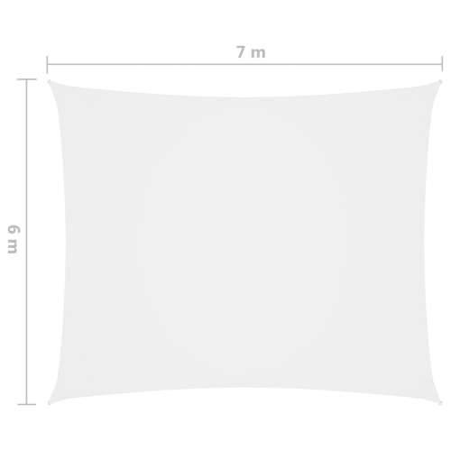 Jedro protiv sunca od tkanine Oxford pravokutno 6 x 7 m bijelo Cijena