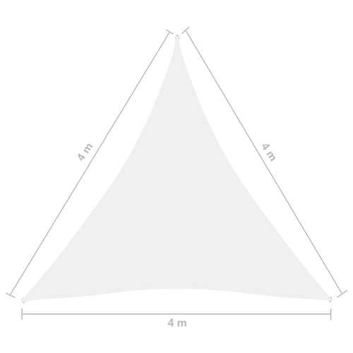 Jedro protiv sunca od tkanine Oxford trokutasto 4x4x4 m bijelo Cijena