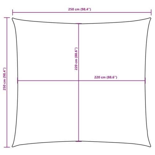 Jedro za zaštitu od sunca od tkanine četvrtasto 2,5 x 2,5 m boja cigle - Terakota 2.5 x 2.5 m 1 Cijena