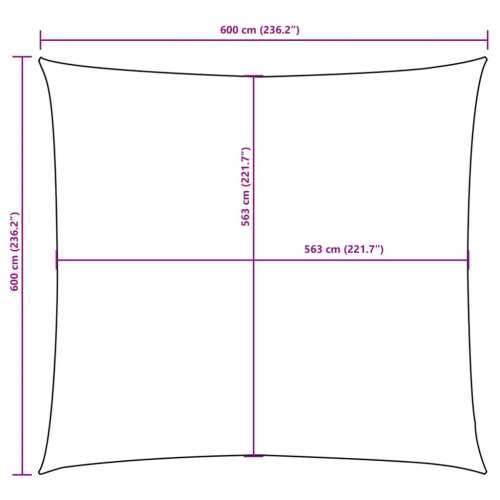 Jedro za zaštitu od sunca od tkanine četvrtasto 6 x 6 m boja cigle - Terakota 6 x 6 m 1 Cijena