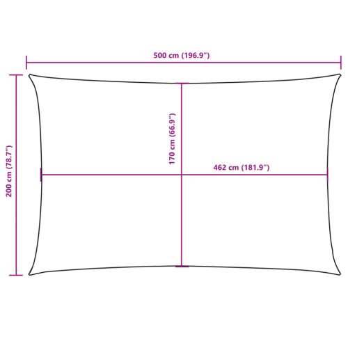 Jedro za zaštitu od sunca od tkanine Oxford pravokutno 2x5 m terakota - Terakota 2 x 5 m 1 Cijena