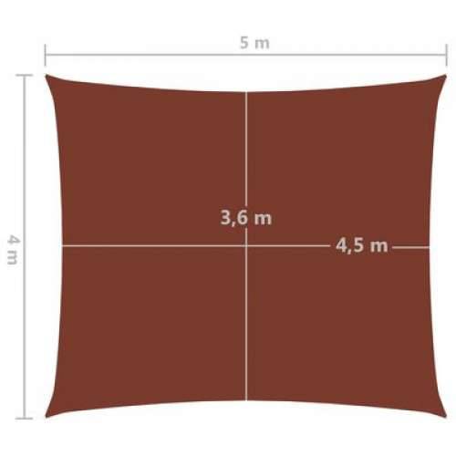Jedro za zaštitu od sunca od tkanine Oxford pravokutno 4x5 m terakota - Terakota 4 x 5 m 1 Cijena