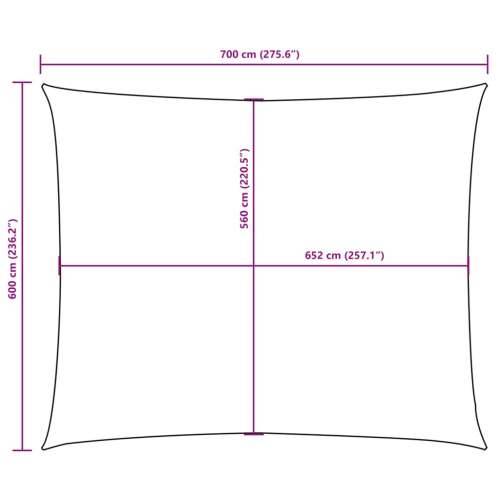 Jedro za zaštitu od sunca od tkanine Oxford pravokutno 6x7 m terakota - Terakota 6 x 7 m 1 Cijena