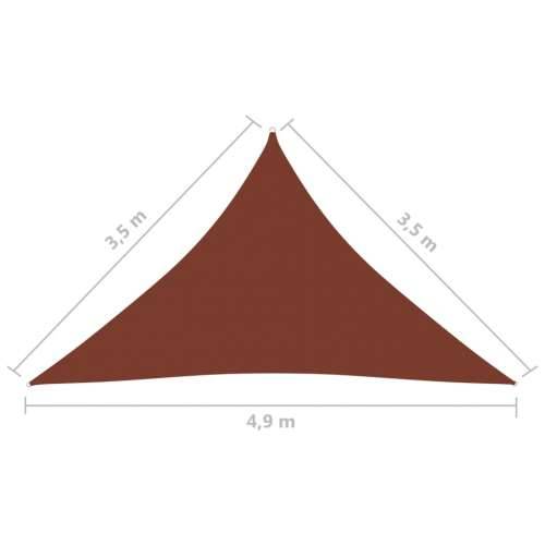 Jedro za zaštitu od sunca od tkanine trokutasto 3,5x3,5x4,9 m terakota - Terakota 3.5 x 3.5 x 4.9 m 1 Cijena
