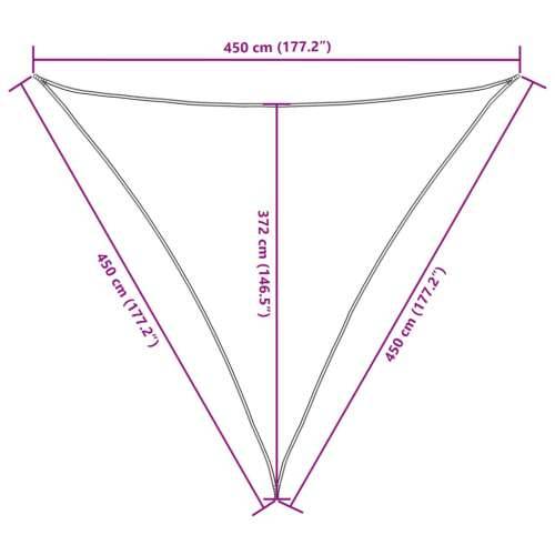 Jedro za zaštitu od sunca od tkanine trokutasto 4,5x4,5x4,5 m terakota - Terakota 4.5 x 4.5 x 4.5 m 1 Cijena