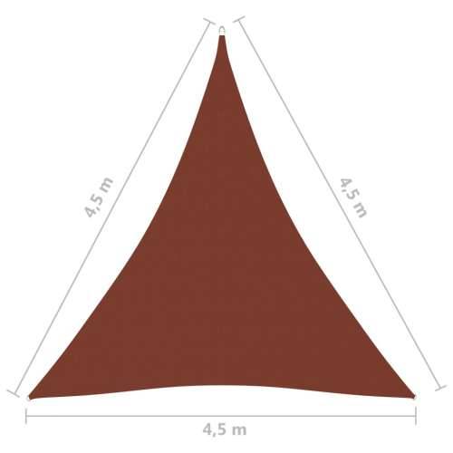 Jedro protiv sunca od tkanine trokutasto 4,5x4,5x4,5 m terakota Cijena
