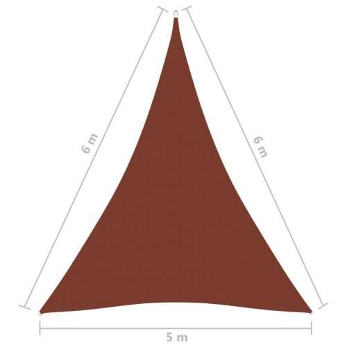 Jedro za zaštitu od sunca od tkanine trokutasto 5 x 6 x 6 m terakota - Terakota 5 x 6 x 6 m 1 Cijena