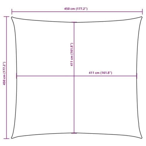 Jedro za zaštitu od sunca od tkanine četvrtasto 4,5 x 4,5 m smeđe-sivo - Sivo-smeđa 4.5 x 4.5 m 1 Cijena