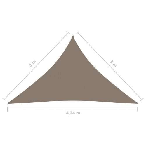 Jedro za zaštitu od sunca od tkanine trokutasto 3x3x4,24 m smeđe-sivo - Sivo-smeđa 3 x 3 x 4.24 m 1 Cijena