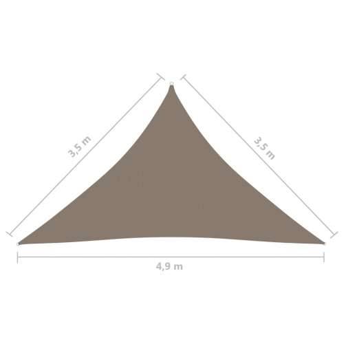 Jedro za zaštitu od sunca trokutasto tkanina 3,5x3,5x4,9 m smeđe-sivo - Sivo-smeđa 3.5 x 3.5 x 4.9 m 1 Cijena