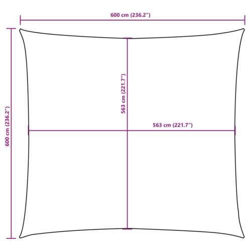 Jedro za zaštitu od sunca od tkanine četvrtasto 6 x 6 m tamnozeleno - Tamnozelena 6 x 6 m 1 Cijena
