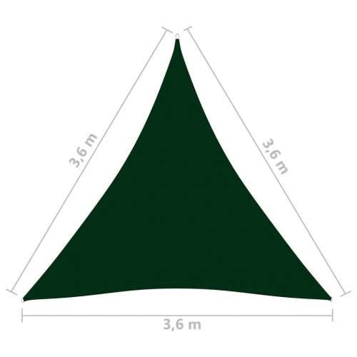 Jedro za zaštitu od sunca trokutasto tkanina 3,6x3,6x3,6 m tamnozeleno - Tamnozelena 3.6 x 3.6 x 3.6 m 1 Cijena