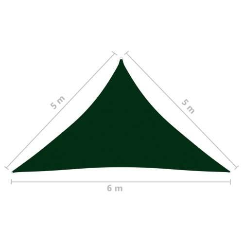 Jedro za zaštitu od sunca od tkanine trokutasto 5x5x6 m tamnozeleno - Tamnozelena 5 x 5 x 6 m 1 Cijena