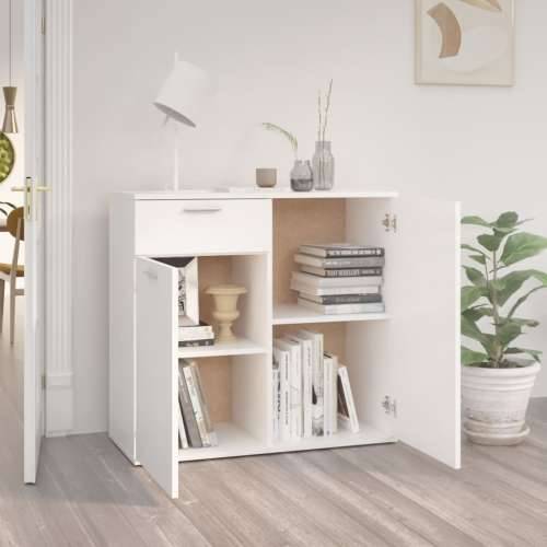 Komoda bijela 80 x 36 x 75 cm od konstruiranog drva - Bijela 1 80 cm Cijena