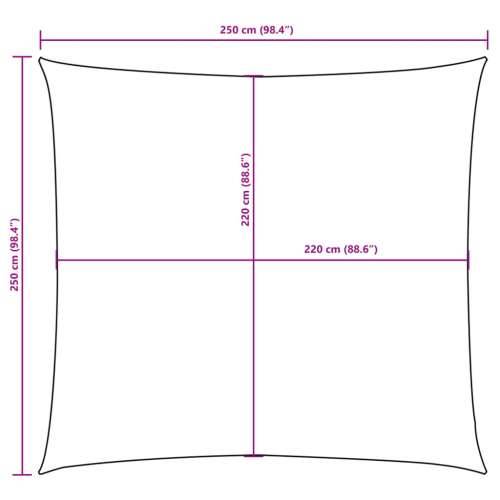 Jedro za zaštitu od sunca od tkanine četvrtasto 2,5 x 2,5 m plavo - Plava 2.5 x 2.5 m 1 Cijena